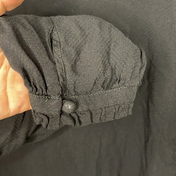 ModCloth Black Button Long Sleeve Blouse - Picture 4 of 6